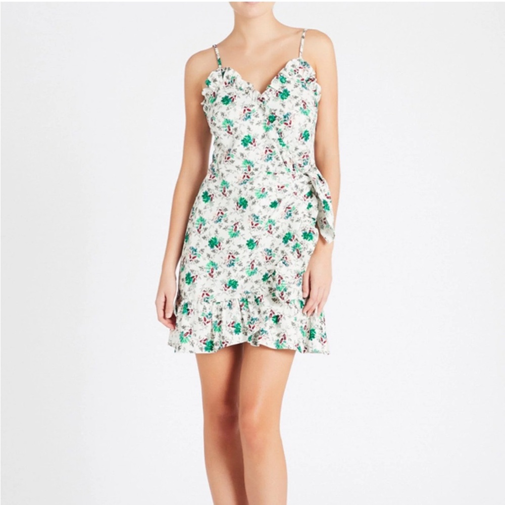 Rebecca Taylor Canation Print  Wrap Dress